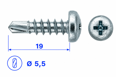 VIJAK DIN 7504 N 5,5x19